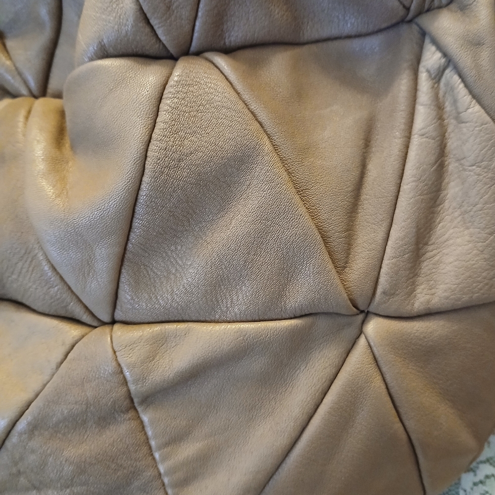 Vintage Patchwork Leather Drawstring Crossbody Sh… - image 2